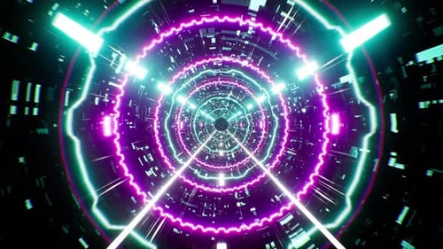 Conduciendo por el túnel Cyberpunk 4K 01