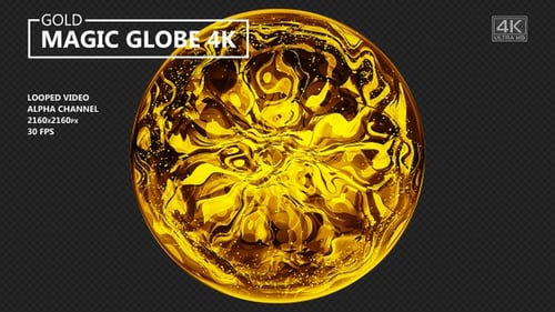 Goldene magische Globe