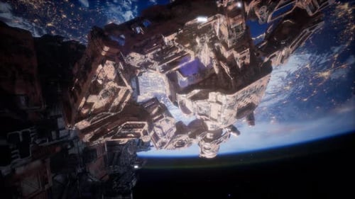 Le vaisseau spatial extraterrestre Armada approche de la Terre