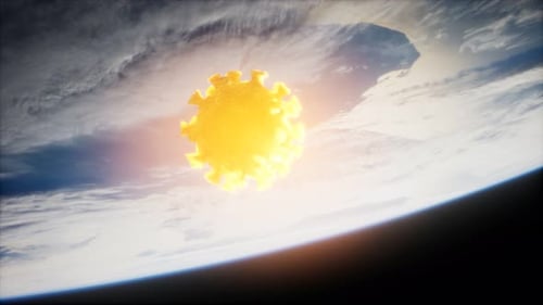 Coronavirus COVID-19 on the Earth Orbit
