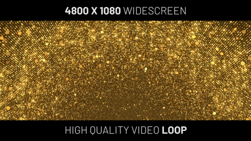 Sparkling Golden Particles Tunnel Loop Background