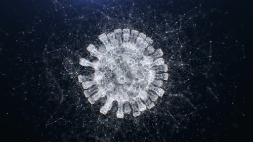 Schleifenrotation des Coronavirus COVID-2019 in 4K