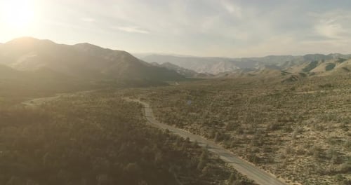 Top View Drone Footage Flying Over High Peak in National Reserve Park. Mountains. Aeria