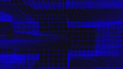 Fondo de tecnología retro Blue Wireframe Grid