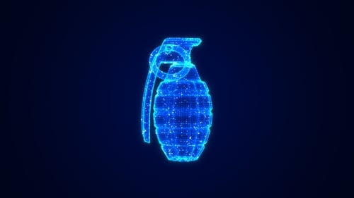 Handgranate 3 D Hologramm