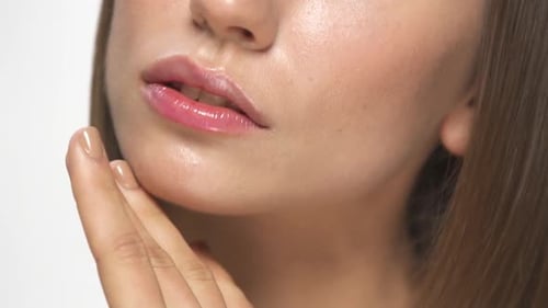 Close-up of Woman Perfect Lips