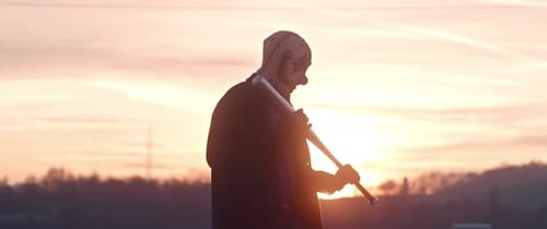 Evil Man on a Field