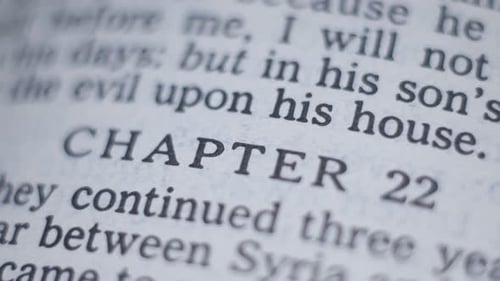 Chapter 22 of a Story Book Close Up