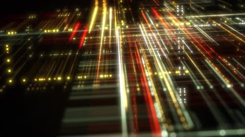 Futuristic Data Stream Lines Technology Background Animation