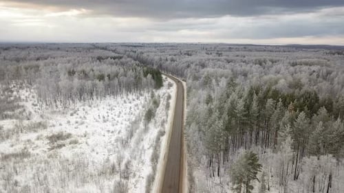 Car on Winter Road