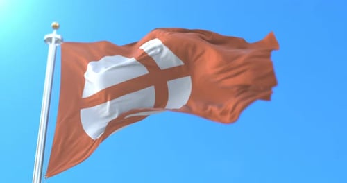 3D Waving Flag with Customizable Corporate Logo