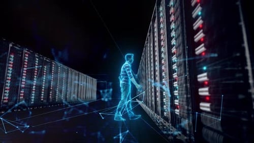 Database Adminstrator Front Of Big Server V2 4k