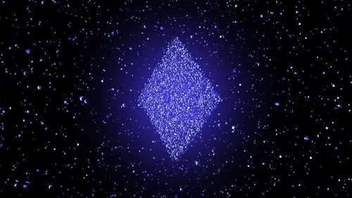 Abstract Particle Diamond Shape Morphing Loop Background Animation