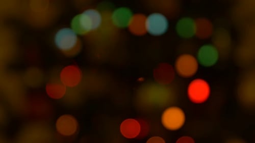 Blurred Christmas Lights Background with Bokeh