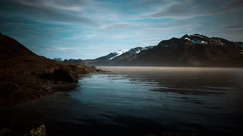 Mountains and Fjords at Norway Landscape