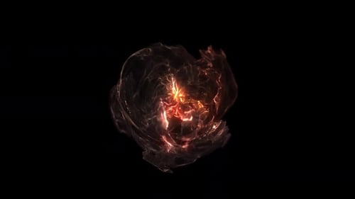 Abstract Sci-Fi Energy Core Loop with Electric Arcs