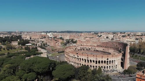 Aerial View of the Colosseum
