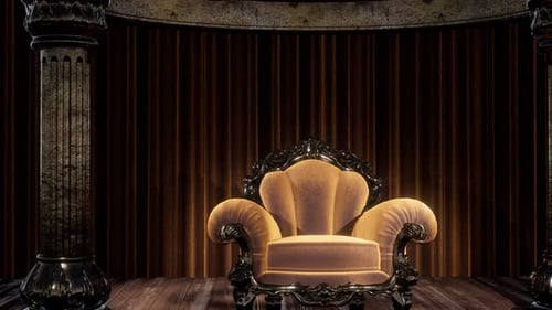 Luxurious Theater Curtain Stage with Chair