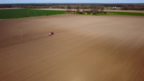 Tractor at Work in Field