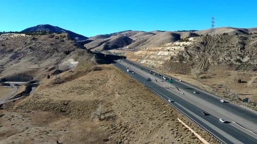 Sunday traffic along I 70 just outside of Denver