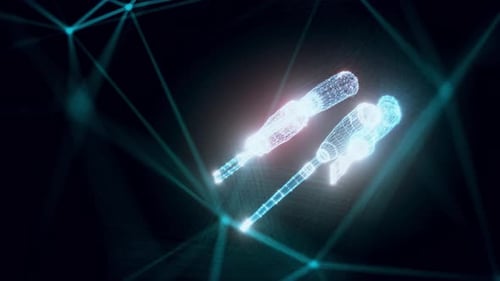 Chisels Hologram Close Up 4k