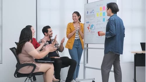 creative agency business brain storm meeting presentation Team