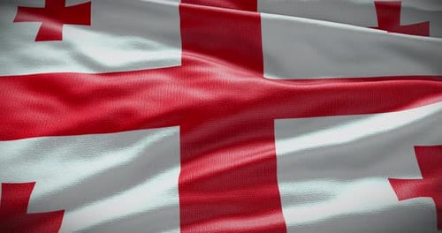 Realistic Waving Georgian Flag Seamless Loop