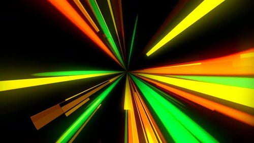 Energetic Light Rays Tunnel Seamless Loop Background