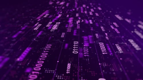 Fond de code binaire numérique violet V4