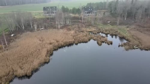 Country side house and lake