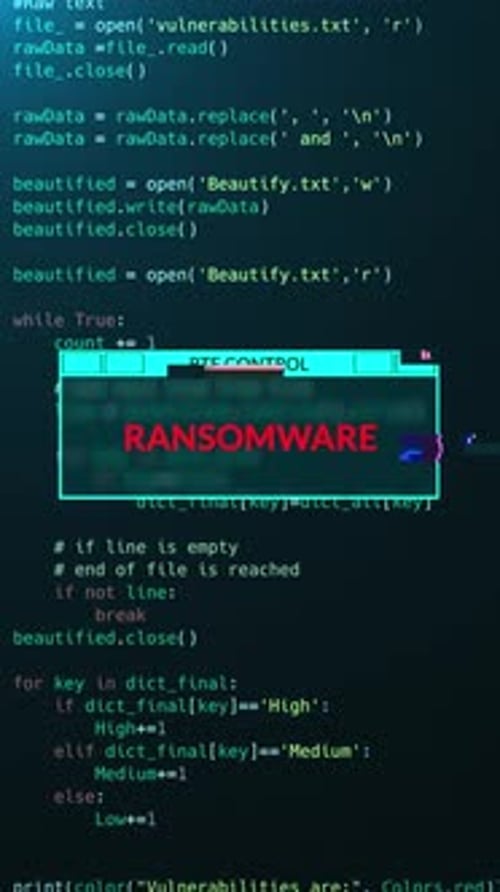 Mensaje de notificación de ransomware por programa de hackeo informático