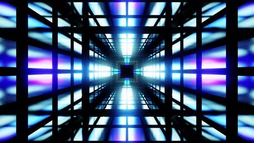 Gedrehter, im Weltraum verspiegelter Tunnel-Hintergrund Vj Loop 4K