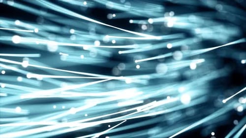 Representation Of Digital Data Transfer Fiber Optic Lines Hd
