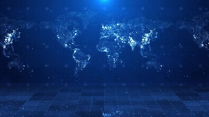 Futuristic World Map with Global Network Connectivity, Backgrounds ...