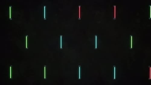 Pulsating Neon Vertical Light Bars Looping Animation