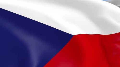 Waving Czech Republic Flag Loop Animation