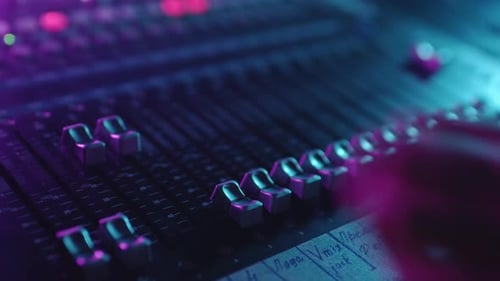 Sound Mixing Console for Managing Audio Tracks