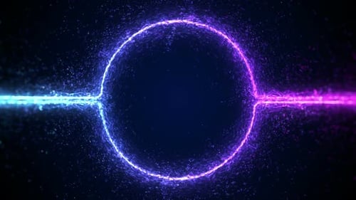 Lights Particle Tech Circle Background