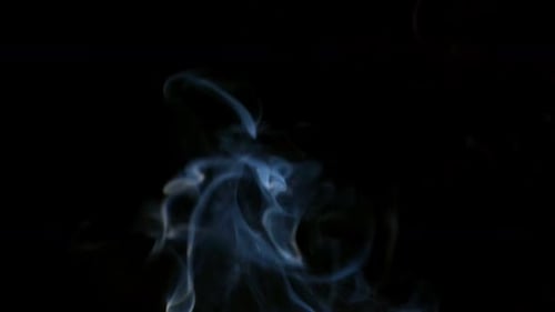 Ethereal Smoke Rising on Black Background