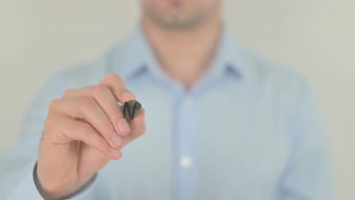 Hand Writes No Payments on Clear Surface