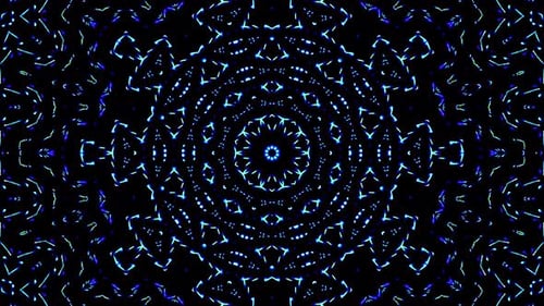 abstract light governing blue color, kaleidoscope