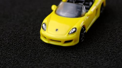 Yellow Toy Car Close Up