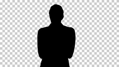 Empresária de silhueta, Alpha Channel