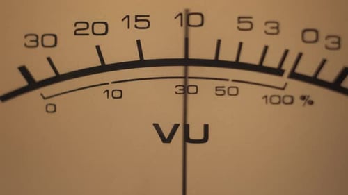 Audio Signal Levels Monitoring Audio Console on Classic Sound Amplifier