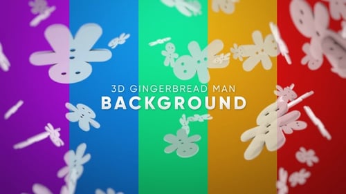 Festive Falling Gingerbread Men Background Animation
