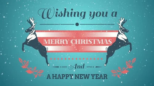 Festive Christmas And Happy New Year Animation