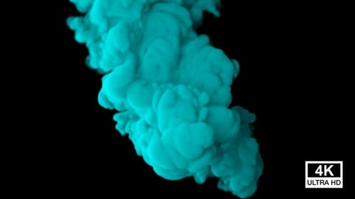 Turquoise Fluid Ink Reveal Transition Element
