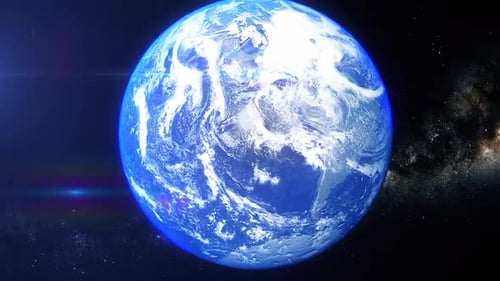 Dynamic World Zoom into Clouds Transition