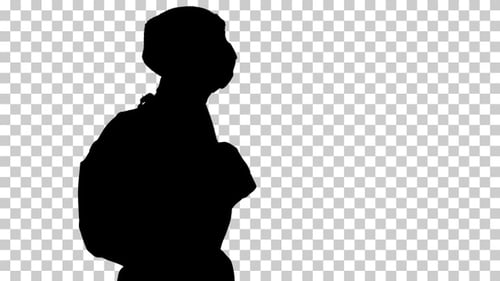 Silhouette woman, Alpha Channel