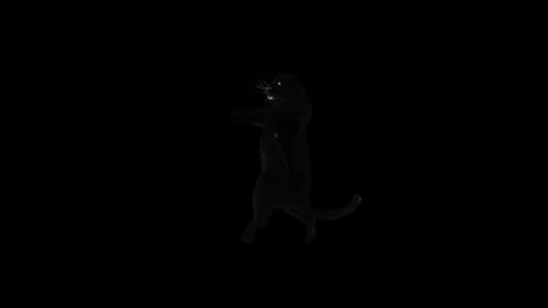 Animated 3D Black Panther Dancing Loop